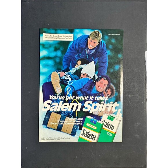Salem Cigarettes "You Have Wht It Takes: Salem Spirit" Vintage Print Ad 1983 - Picture 3 of 3